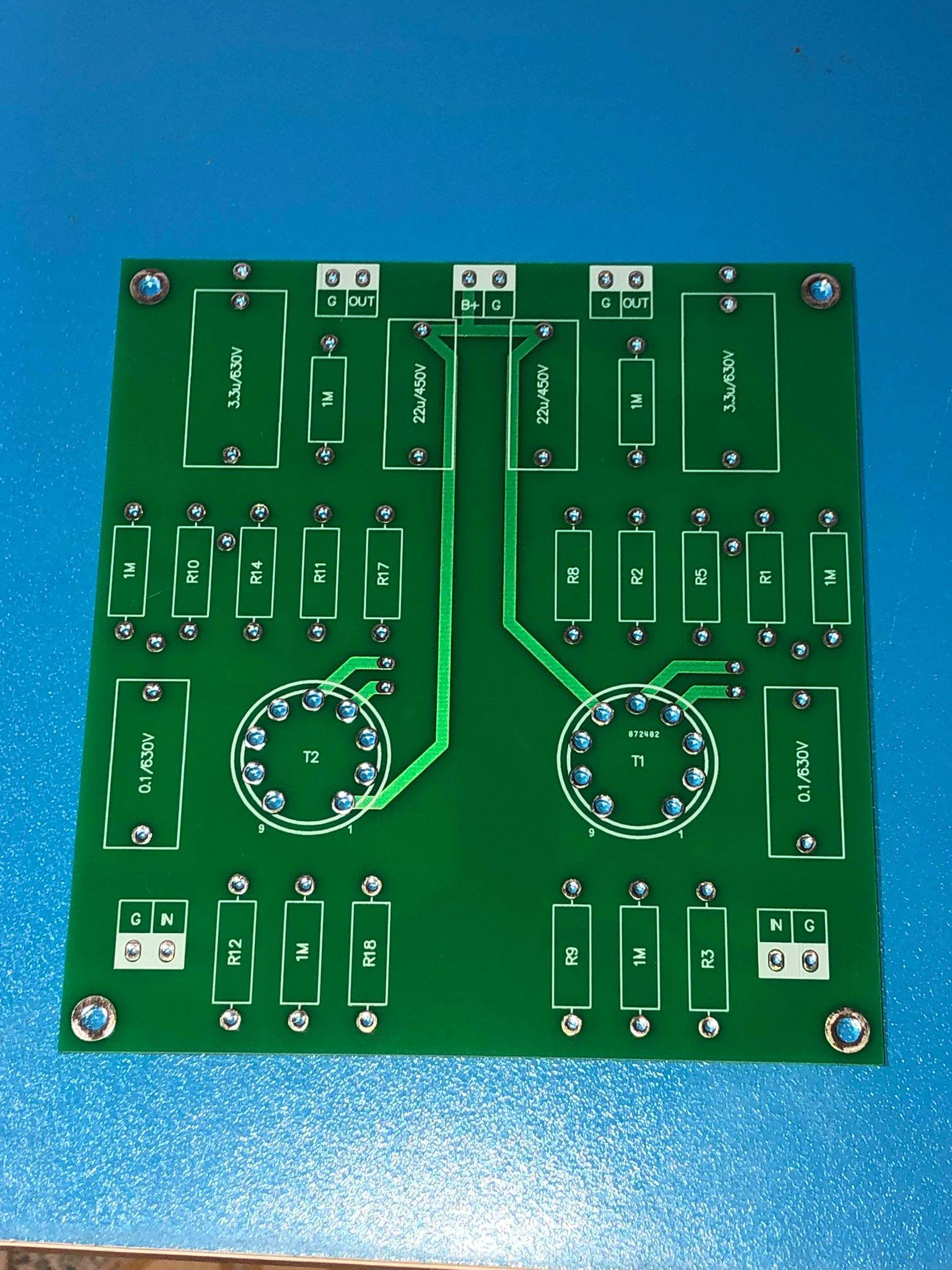 Mạch tiền khuếch đại đèn sử dụng 02 bóng