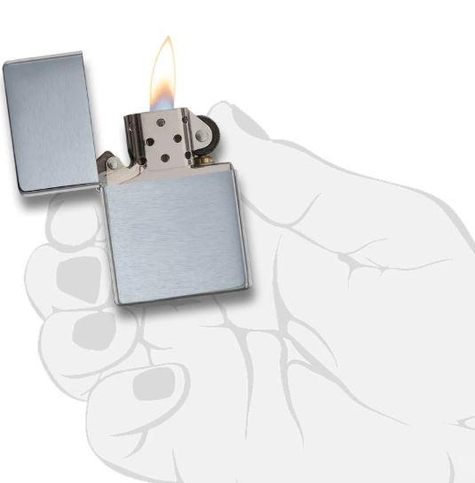 Zippo 230.25 - Zippo Vintage Brushed Chrome (No slashes)