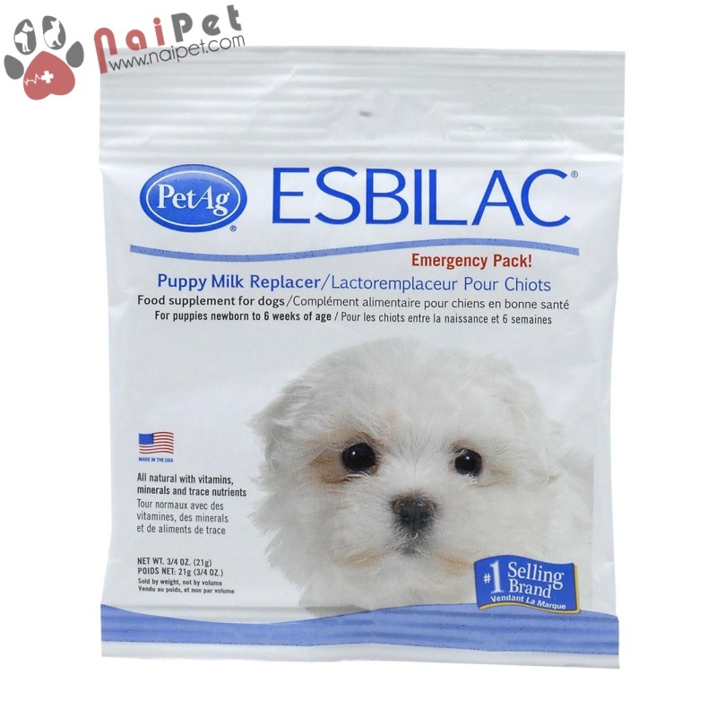 Sữa Bột Dinh Dưỡng Cho Chó Esbilac PetAg Gói 21g