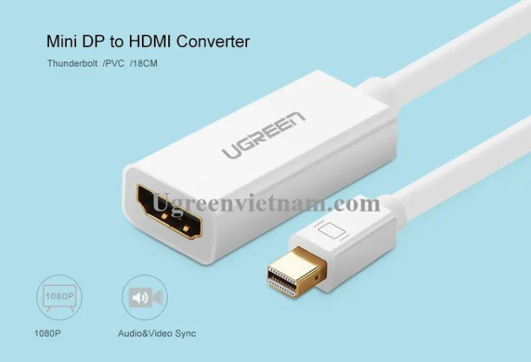 [HCM]Cáp Chuyển Đổi Mini DisplayPort ra HDMI 4K Cao Cấp UGREEN MD112