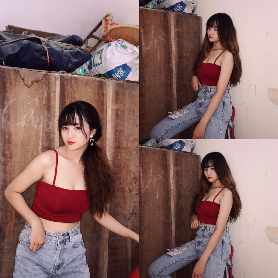 Combo 5 áo thun 2 dây trơn ( nhiều màu ngẫu nhiên )