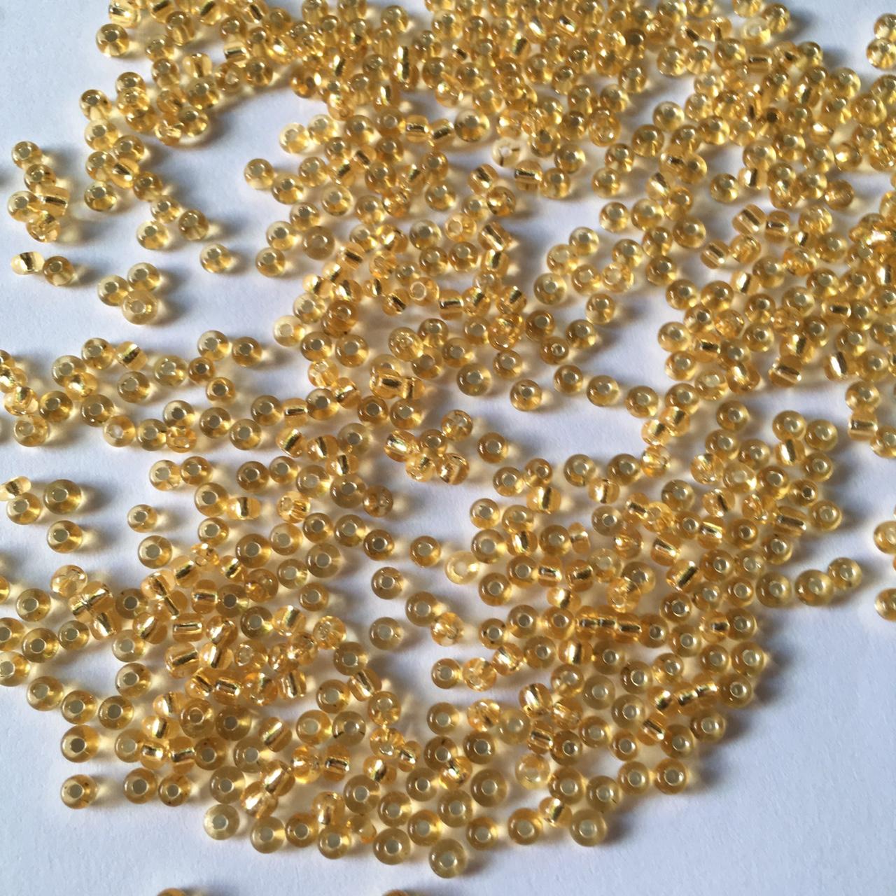 Gói 10g cườm cát màu vàng kim
