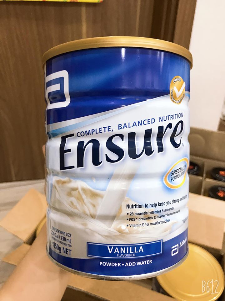 Sữa Ensure Vanilla 850g úc DATE 2024