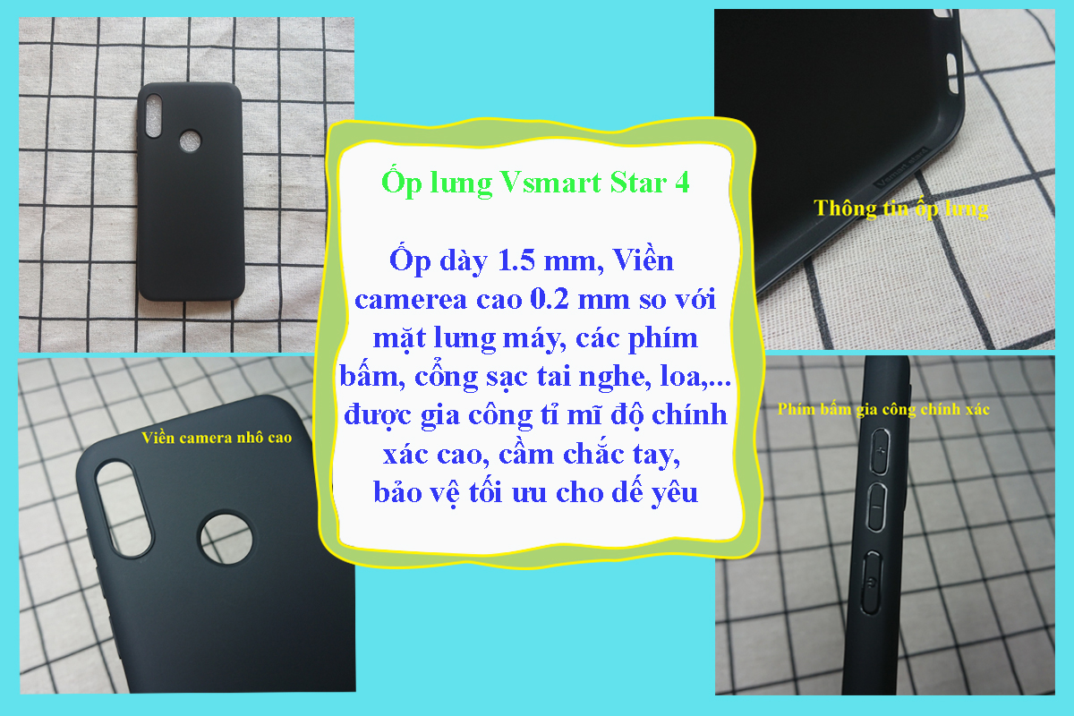 [HCM]Ốp lưng Vsmart Star 4 dẻo đen in hình Trái cây