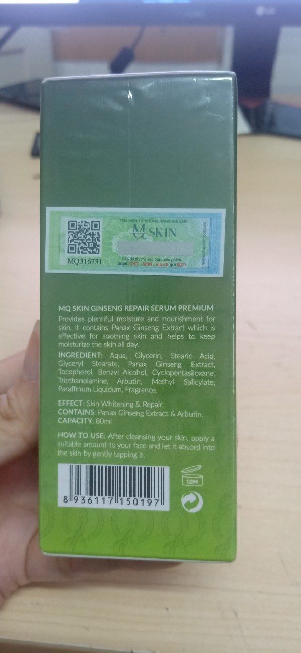 Thay da nhân sâm MQ Skin