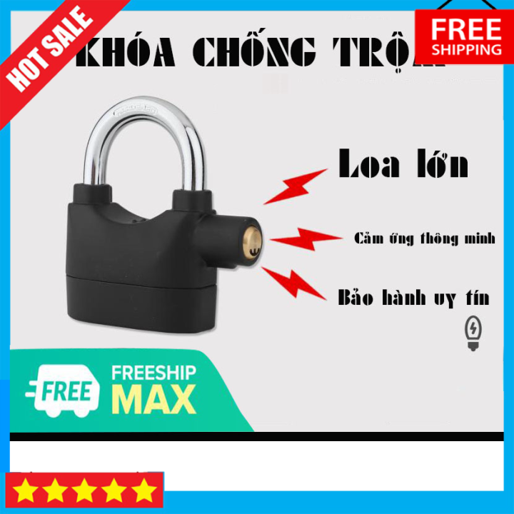 Ổ khóa báo động chống trộm CT02 thông minh – Chống chìa khóa vạn năng, cắt trộm, hú báo động khi có tác động chạm vào khóa