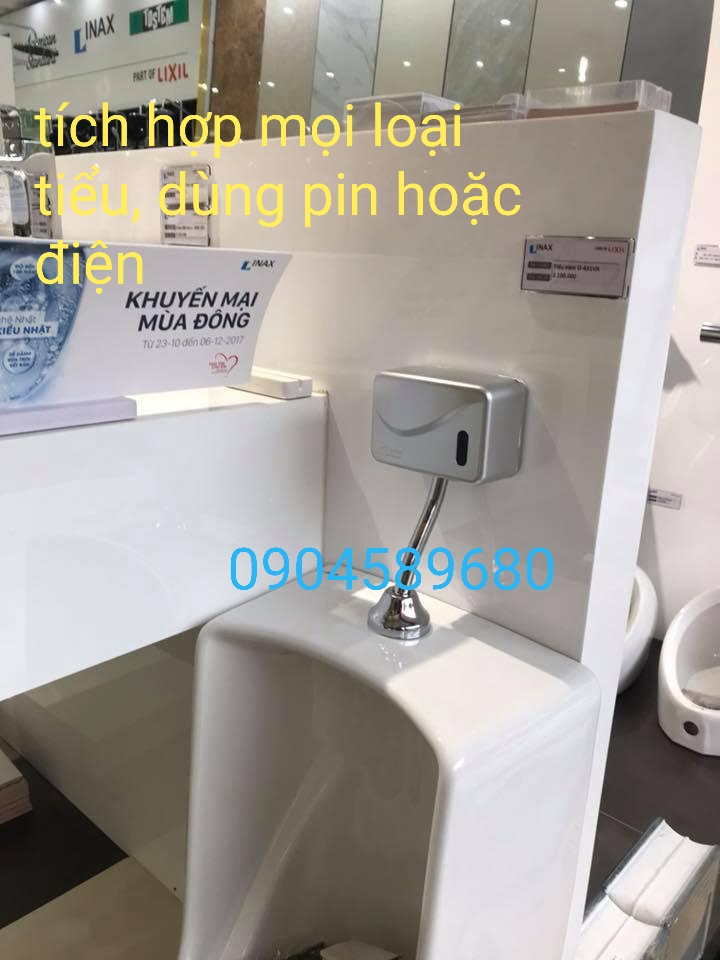 Van xả tiểu nam cảm ứng Techome A601 DC dùng Pin