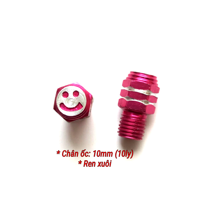 Ốc chân gương xe máy hình mặt cười (01 đôi)