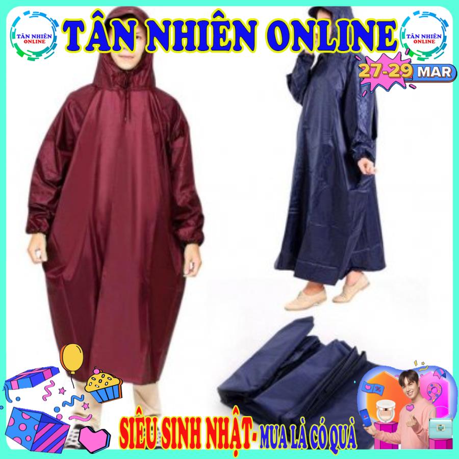Áo mưa bít kín trơn không xẻ tà - Sản phẩm mùa mưa dành cho nam và nữ