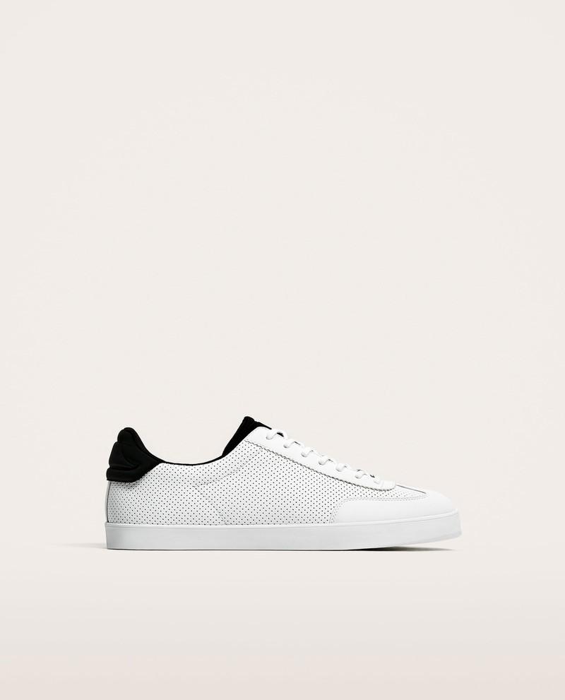 Giày nam ZARA Micro-perforated sneakers xuất xịn