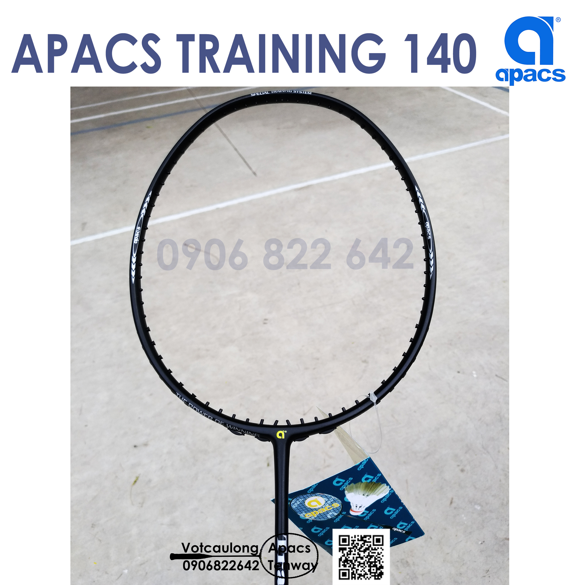 Vợt tập cầu lông Apacs Training 140gr Cải thiện khả năng điều vợt, tăng sức mạnh cho cú đánh