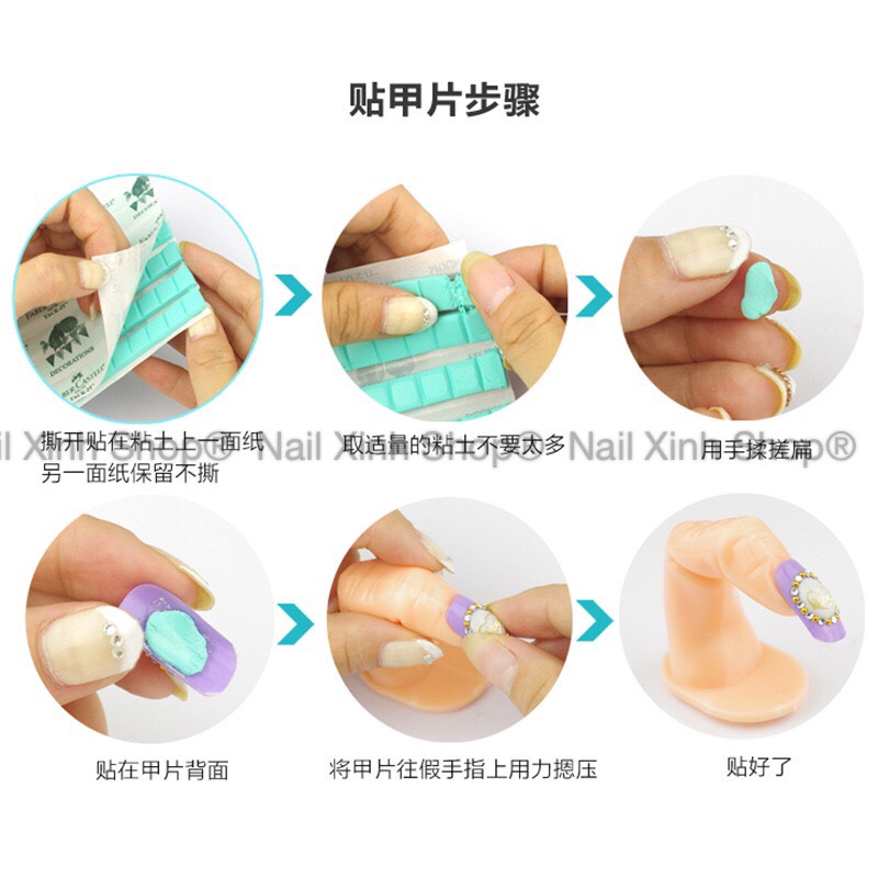 [HCM]Keo đất sét đa năng dán móng giả clay dính móng đất sét clutact dán cố định móng tay giả (bán lẻ 1 thanh)