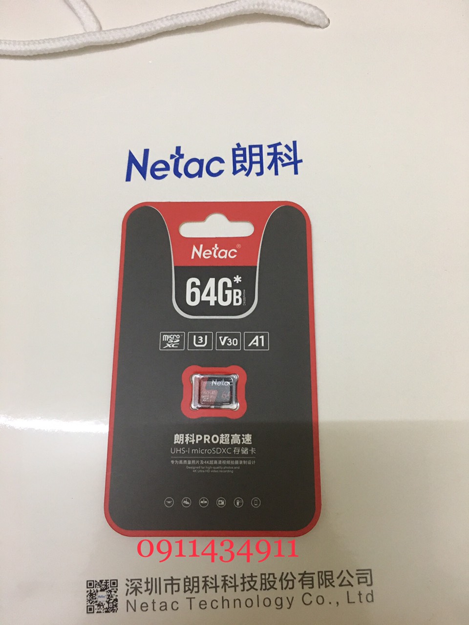 Thẻ nhớ MicroSD 64Gb Netac U3 Pro 100Mb - MicroSD 64Gb Netac