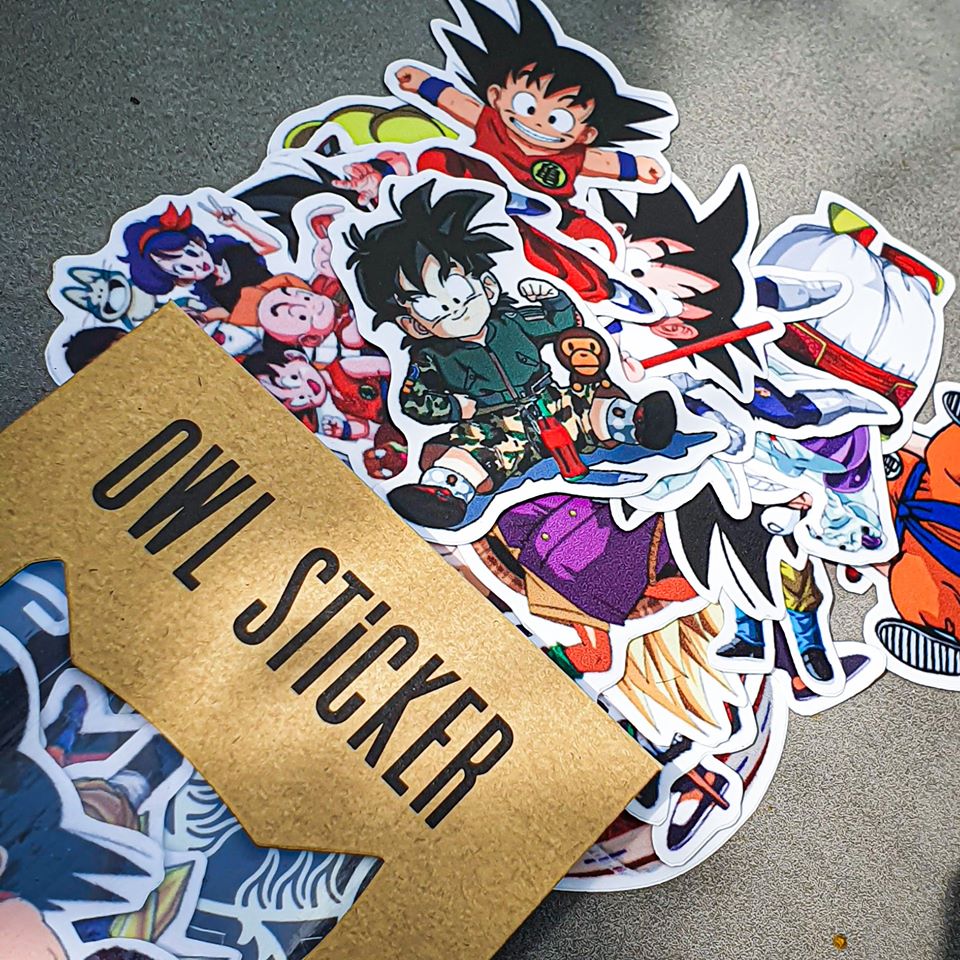 [HCM]Bộ 20 - 100 hình dán DRAGONBALL - SonGoKu chống nước cao cấp