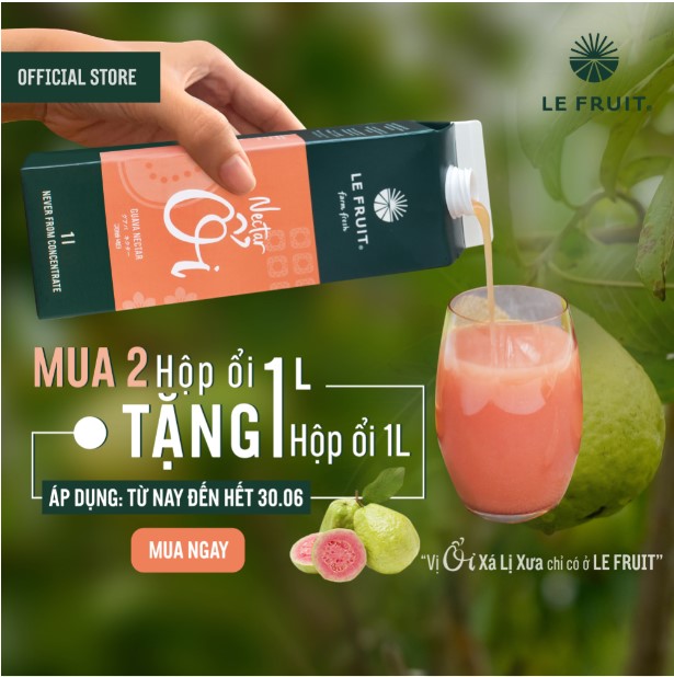 [HCM]Nước Ép Trái Cây Le Fruit – Nectar Ổi 1L