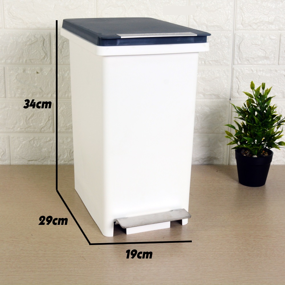 [HCM]Thùng rác nhựa Fitis đạp chân 10 lít (Xám, Xanh, Cam và Trắng)