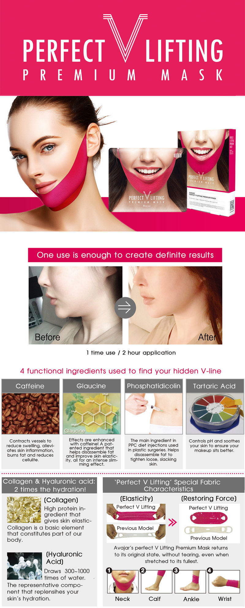[HCM]Mặt Nạ AVAJAR Perfect V-Lifting Premium Mask
