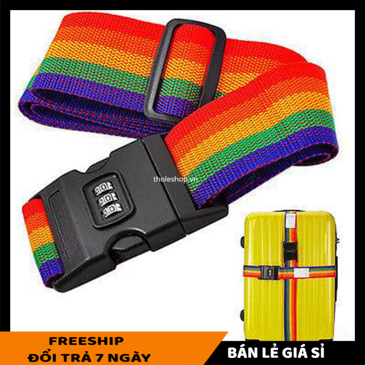 [HCM]Dây Đai Vali Có Khóa Số Giúp Bảo Vệ Chiếc Vali Hay Chiếc Túi Của Bạn Chống Mất Cắp - Dây đai balo an toàn cho bạn [lẻ giá sỉ]