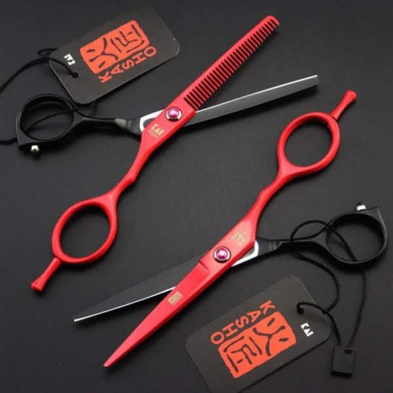 Bộ kéo cắt tóc Nhật Bản cao cấp Kasho KS325 Red - 6,0inch giá rẻ
