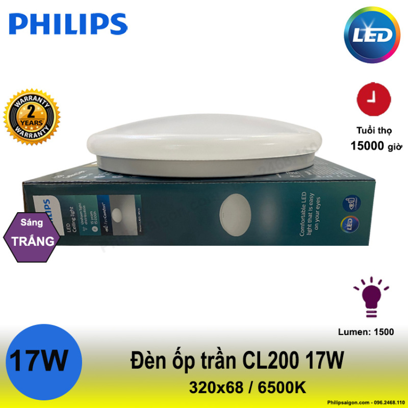 Đèn ốp trần Philips CL254 12W sáng trắng (6500K)