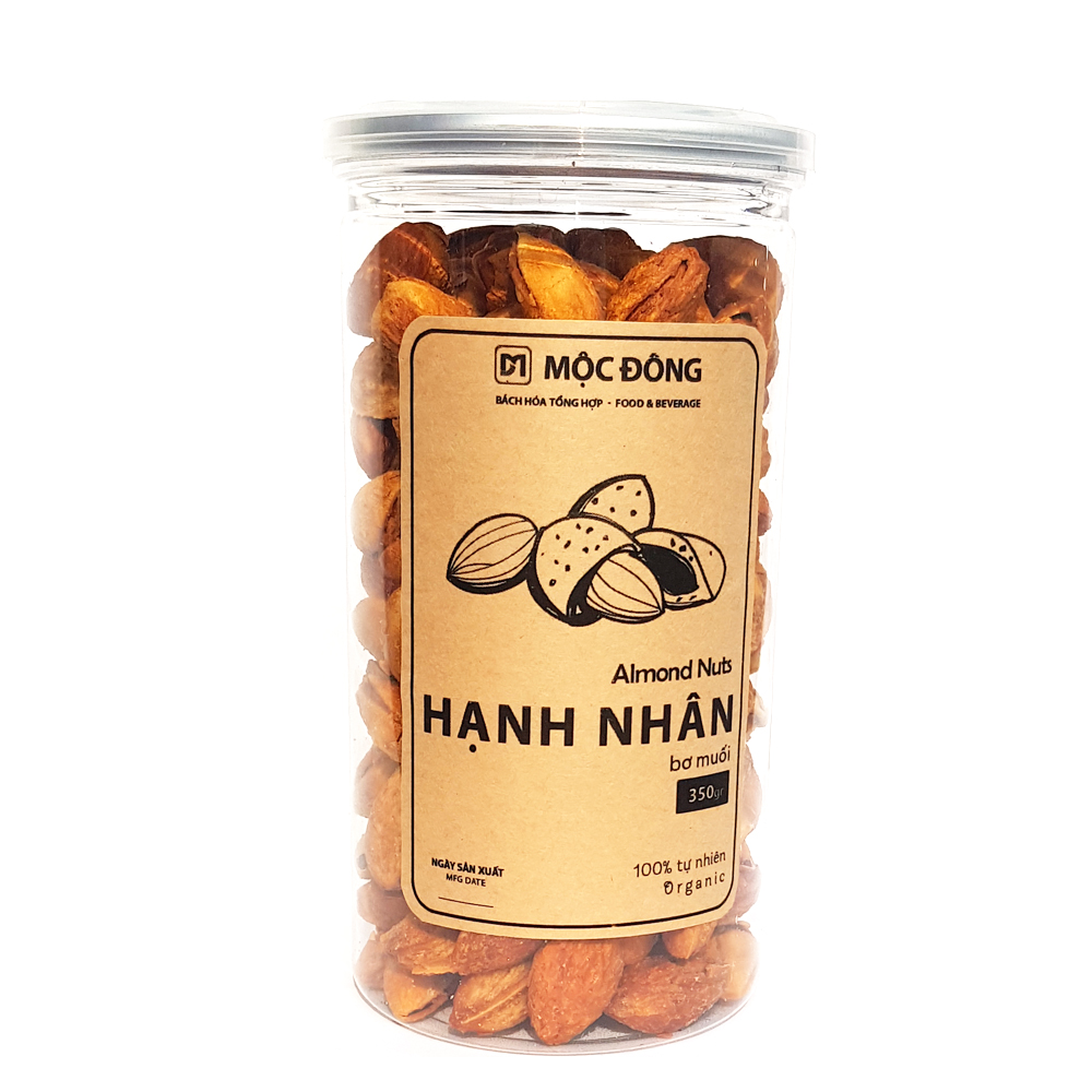 Hạnh Nhân bơ muối vỏ mỏng hộp 350gr