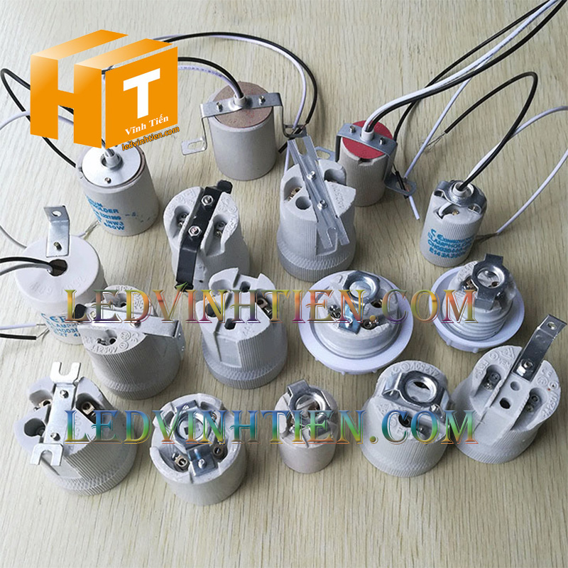 Đuôi đèn sứ E27, E14, cách điện tốt