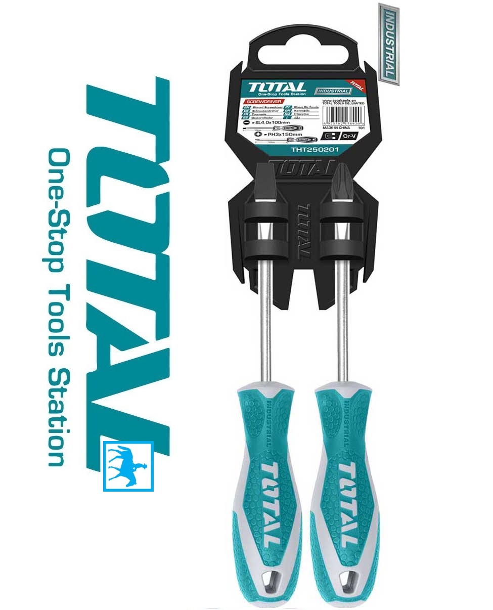 Bộ 2 tuốc nơ vít dẹp và bake INGCO HKSD0248