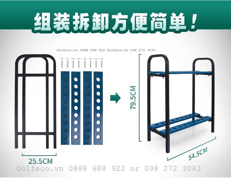 GIÁ ĐỂ 18 GẬY GOLF