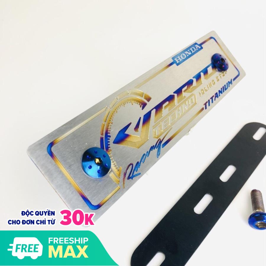 [HCM]Bảng tên titan VARIO titan 100% dùng cho các đời xe vario TẶNG pát gắn bảng tên vario và ốc gắn bảng tên titan 6l2