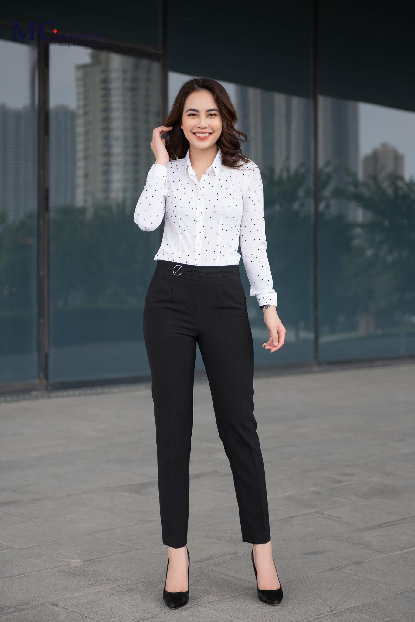 Áo sơ mi công sở  họa tiết ( A0284)