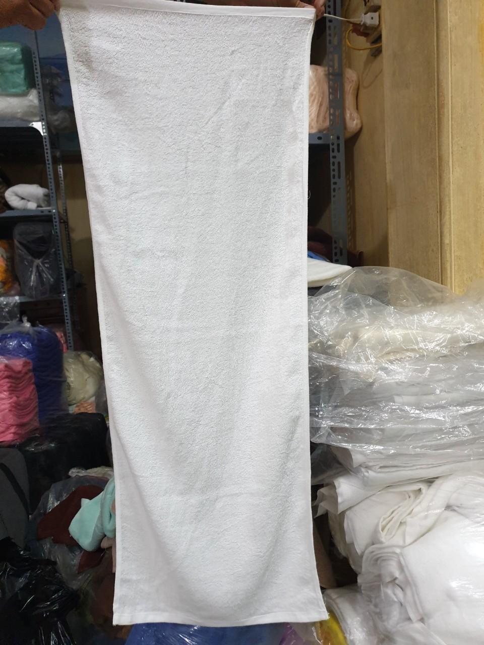 Khăn lau đầu trắng khách sạn 34x85 cm