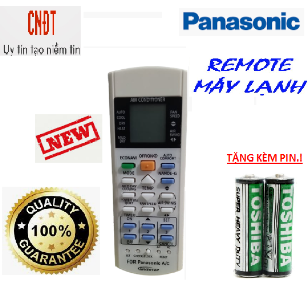 Điều khiển điều hòa Panasonic 1 chiều và 2 chiều Inverter Nano Eco- Hàng mới 100%-Chất lượng tốt-Tặng kèm PIN