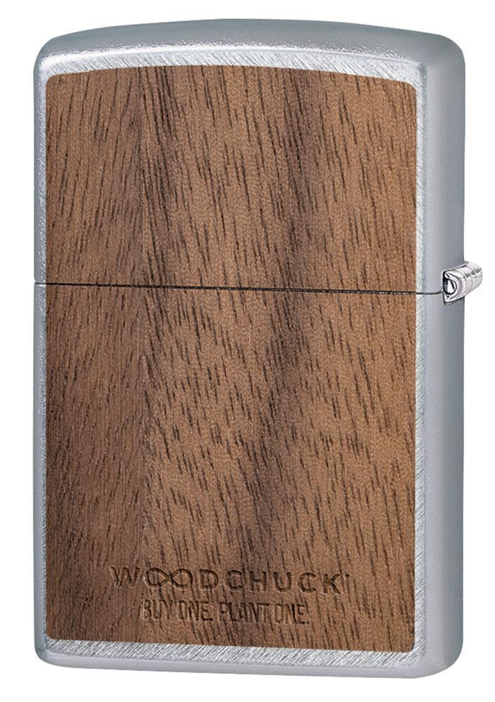 Zippo 29902 - Zippo Woodchuck Paths Heringbone Sweep Walnut Emblem
