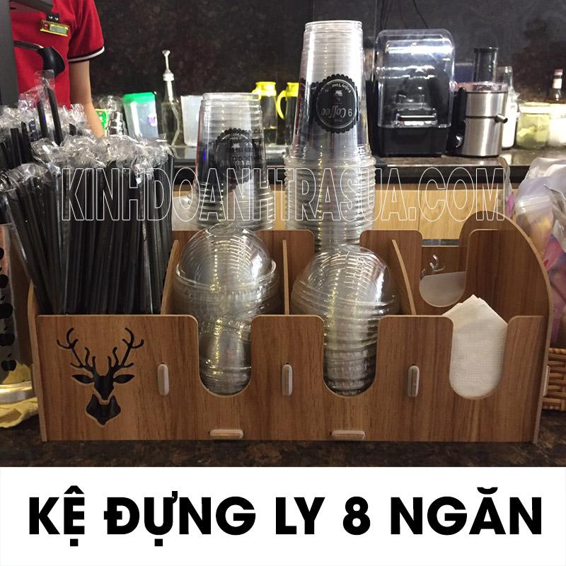 Kệ Đựng Ly Nhựa 8 Ngăn