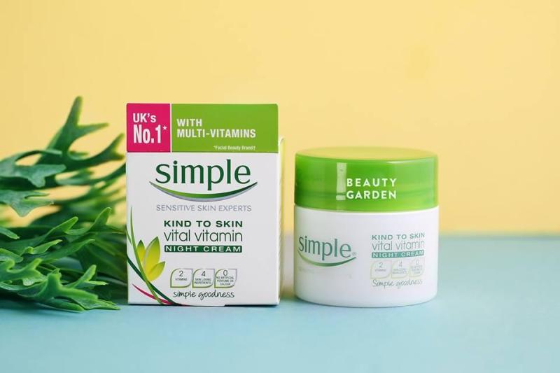 Kem Dưỡng Ban Đêm - Simple Kind To Skin Vital Vitamin Night - hủ 50ml - xuất xứ Anh Quốc nhập khẩu