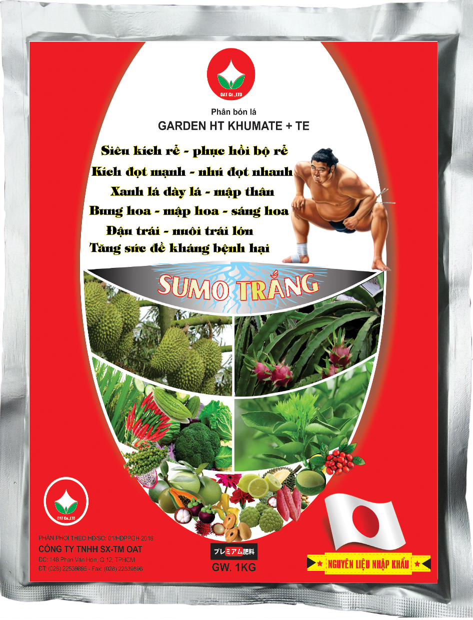 PHÂN BÓN SUMO TRẮNG - SIÊU KÍCH RỄ - PHỤC HỒI BÔ RỄ - KÍCH ĐỌT MẠNH - XANH DÀY LÁ - ĐẬU TRÁI - NUÔI TRÁI LỚN - DẠNG GÓI 1KG