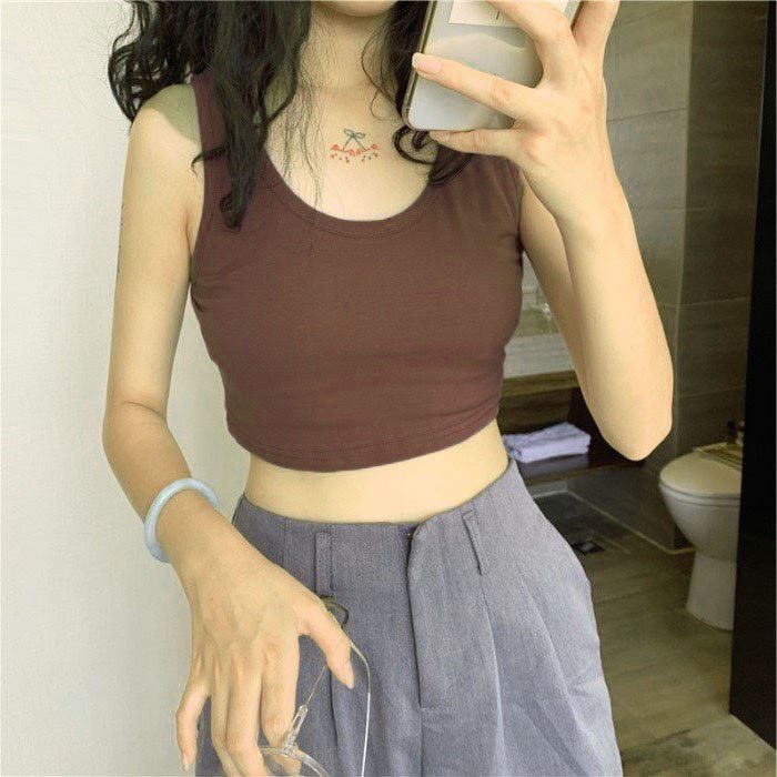 Áo thun 3 lỗ croptop nhiều màu siêu xinh
