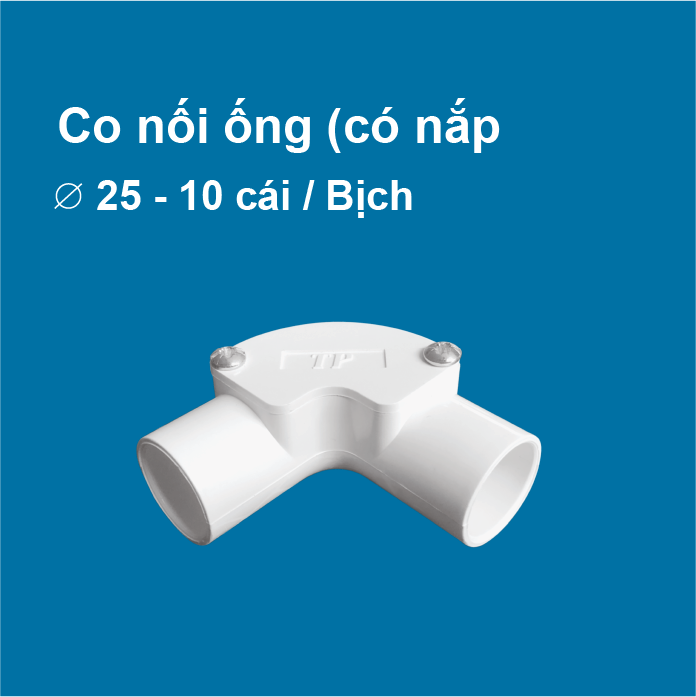 [HCM]Co nối ống (có nắp) ⌀25 - 10 cái / bịch