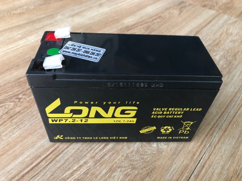 [HCM]Bình ắc quy Long 12V - 7.2A