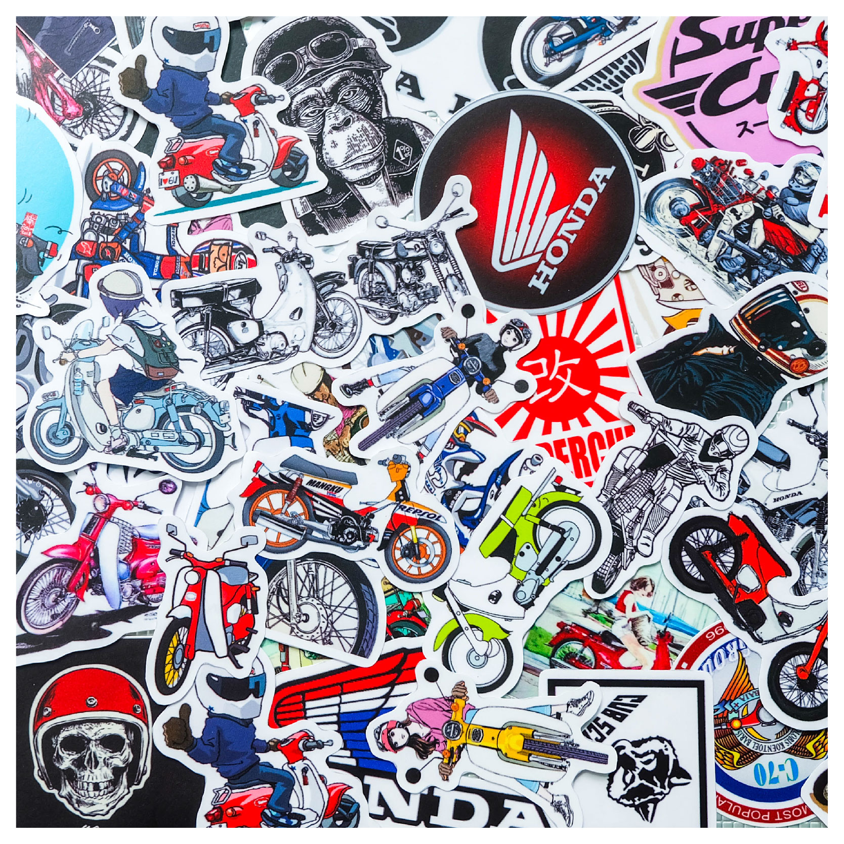 Combo 10 - 50 - 100 hình dán trang trí chủ đề Super CUB Sticker