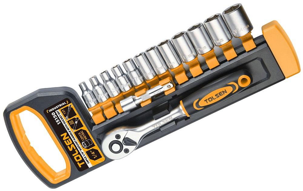 BỘ ĐẦU TÍP TỰ  ĐỘNG 14 MÓN TOLSEN 15150- 1/4