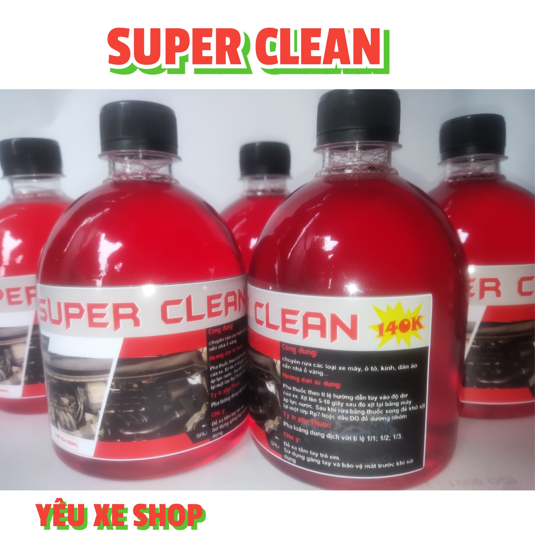 Combo 3 chai dung dịch tẩy rửa đầu bò lốc máy siêu mạnh super clean