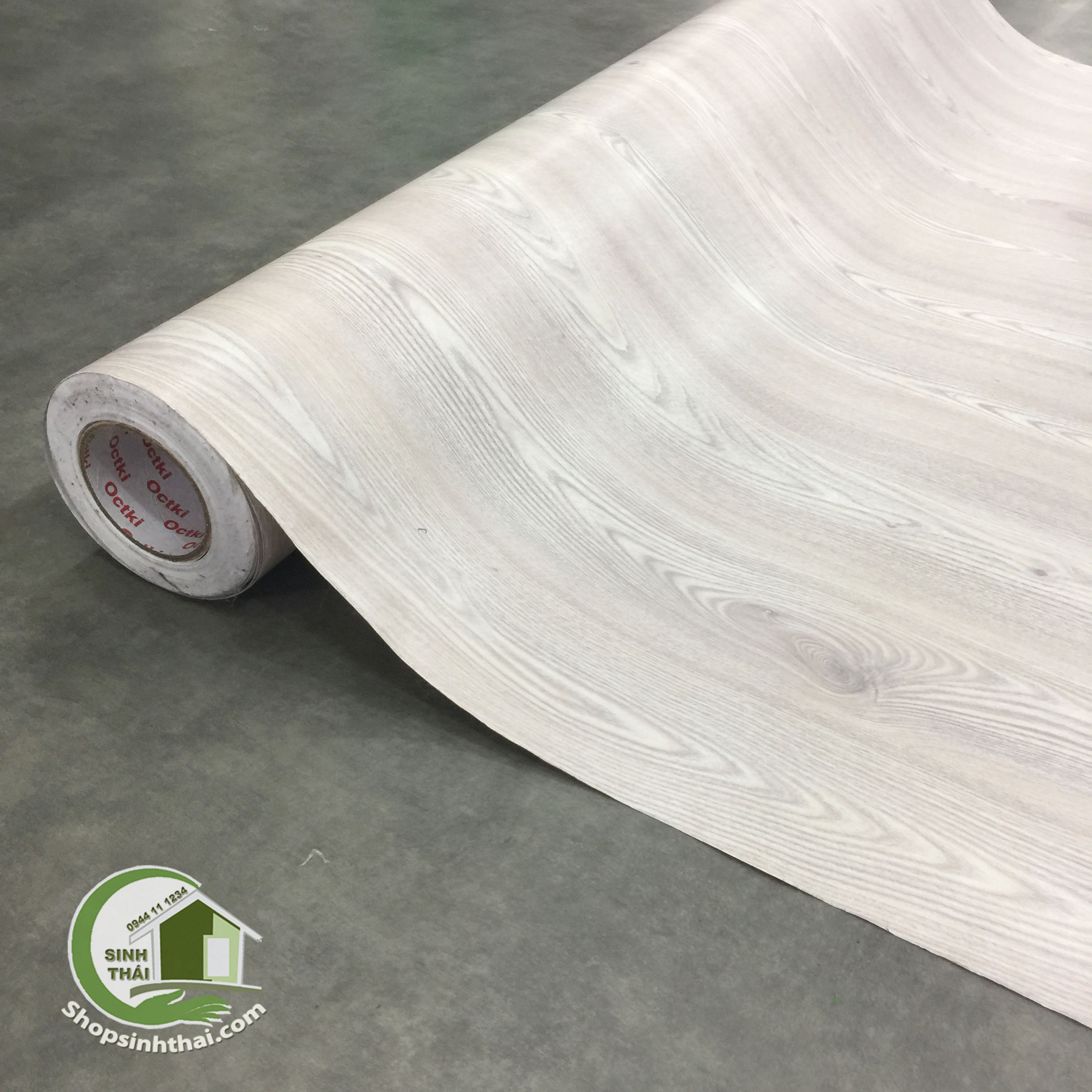 [HCM]Giấy Dán Tường Vân Gỗ Màu Trắng - [ 50cm x Khổ 120cm ] Có Sẵn Keo