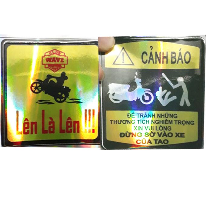 Tem dán 7 màu Cấm Sờ lên là lên - giá cho 2 tem dán xe máy, xe đạp điện, xe máy điện, ba lô, túi đeo, bàn học, tem dán 7 màu dành cho hội yêu xe, thích chế xe Zjnmart