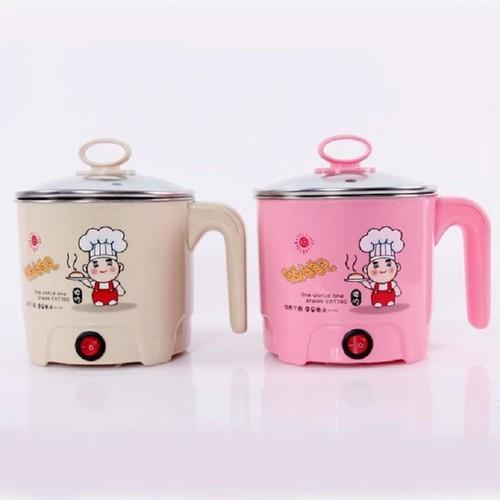 Ca nấu mỳ, nấu lẩu mini , đa năng tiện lợi, dung tích 1,6lit, tặng kèm vỉ hấp