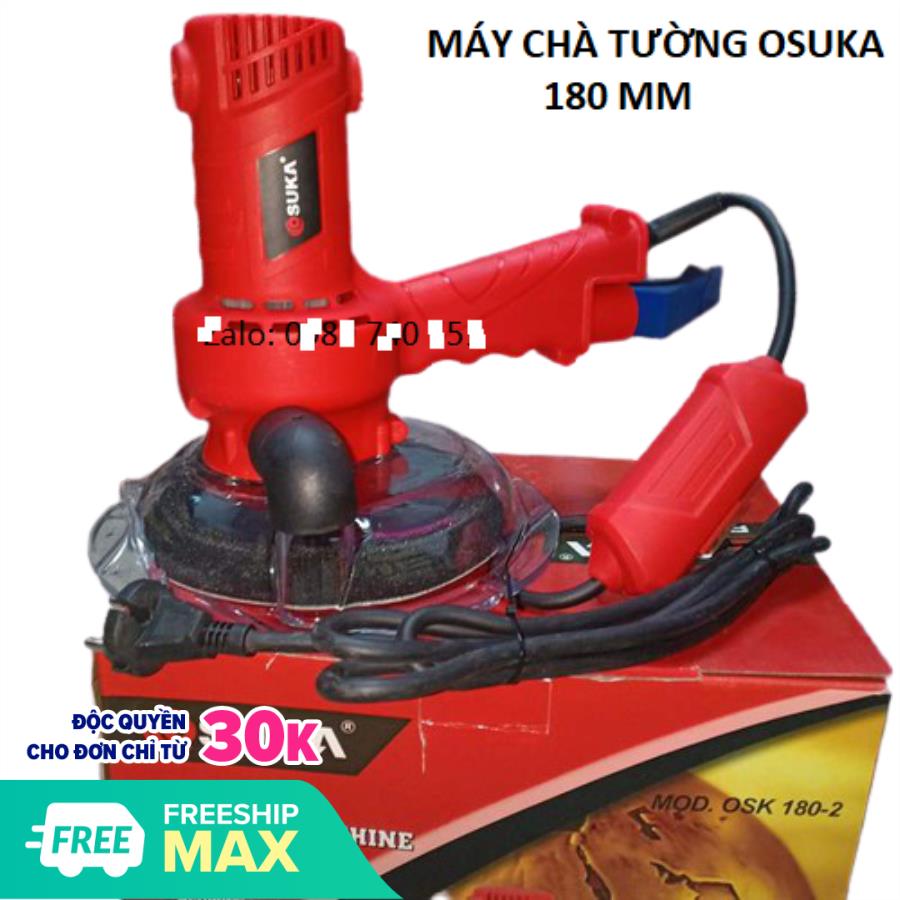 Máy chà tường Osuka công suất 750w đường kính đế chà 180mm