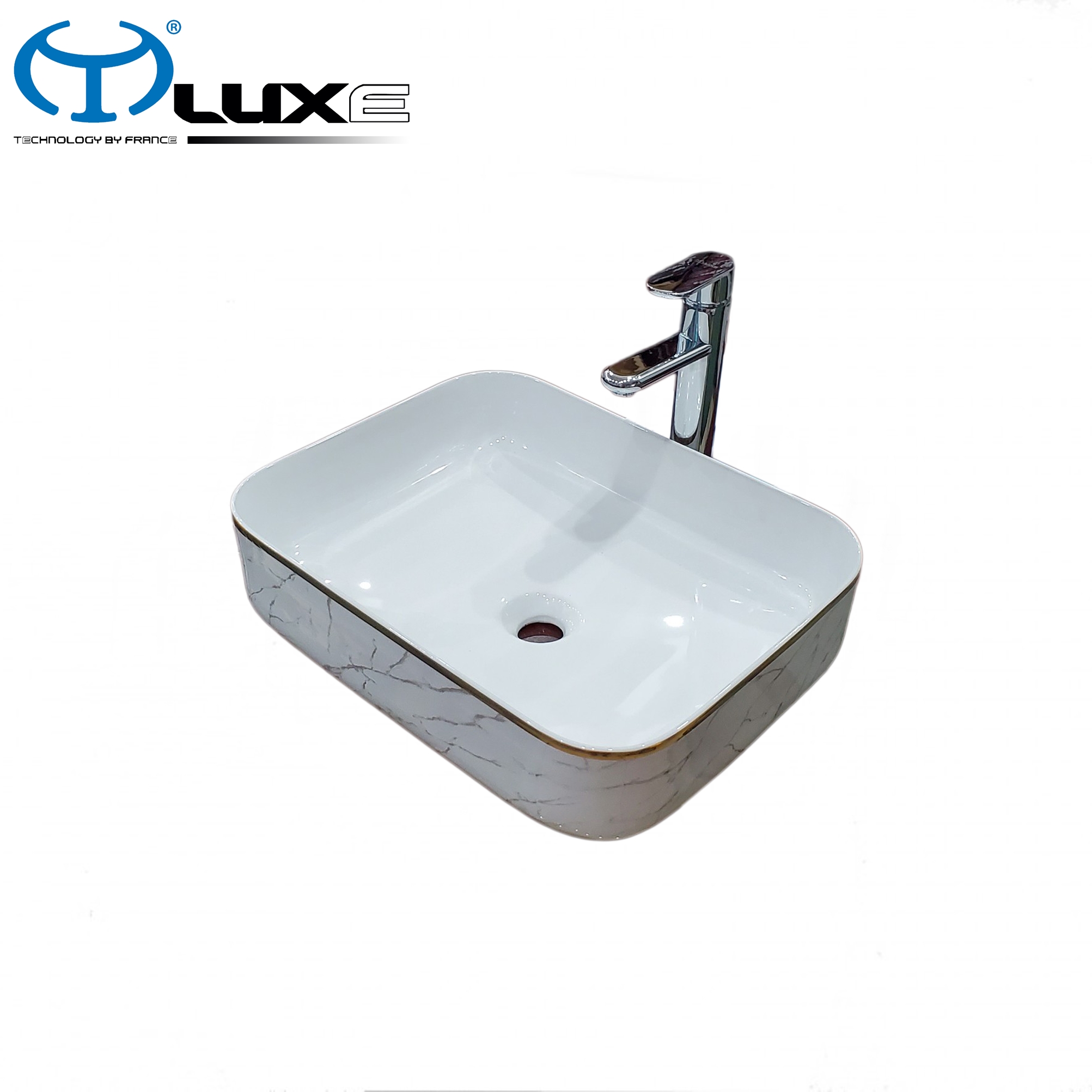 Chậu lavabo bàn đá cao cấp LUXE C104