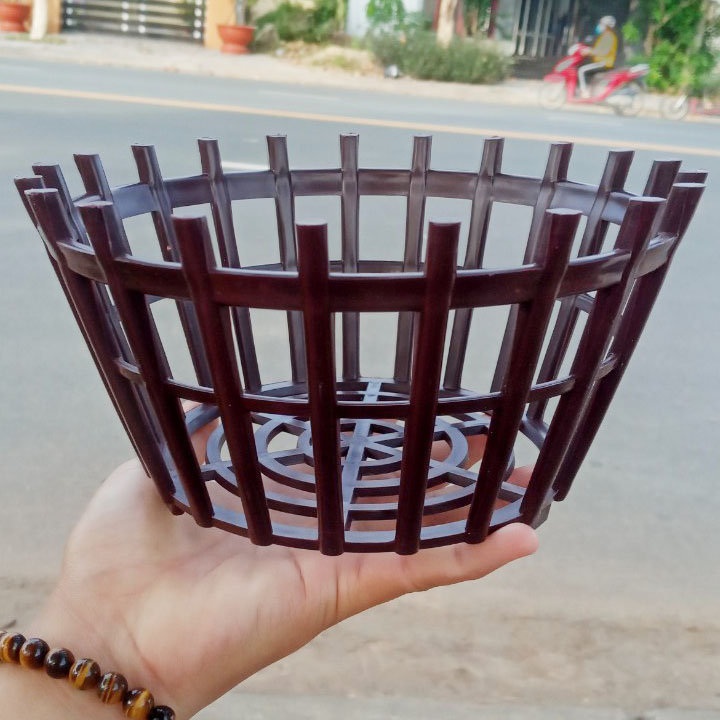 Chậu Trồng Lan giả gỗ Phi 25 cm