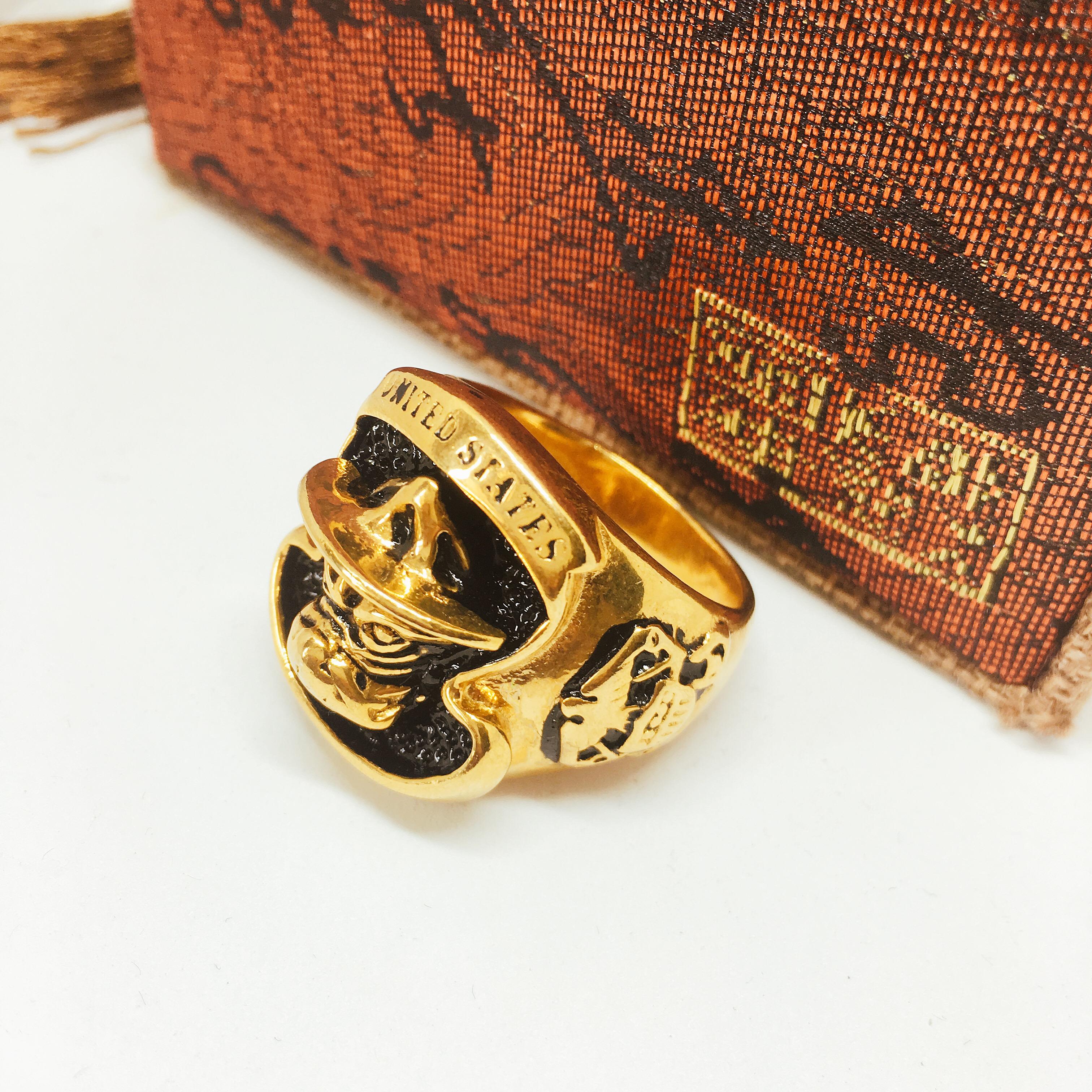 Nhẫn Mỹ mạ vàng 18k không đen, không rỉ Bảo Tín PNJ 02 ( màu vàng)