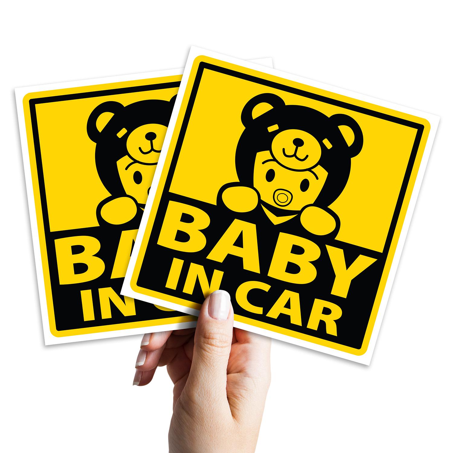 2 logo 10cm x 10cm Baby In Car sticker